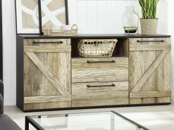 Beliani Senkki 2 Laatikkoa 2 Ovea Vaalea Puu/Musta Salter Cheap