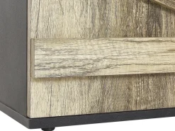 Beliani Senkki 2 Laatikkoa 2 Ovea Vaalea Puu/Musta Salter Cheap