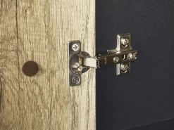 Beliani Senkki 2 Laatikkoa 2 Ovea Vaalea Puu/Musta Salter Cheap