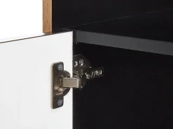 Beliani Senkki 3 Laatikkoa 2 Ovea Vaalea Puu/Valkoinen Ilion Best