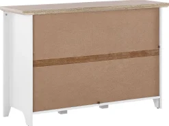 Beliani Senkki 3 Laatikkoa 2 Ovea Valkoinen Stamford New