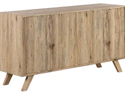 Beliani Senkki 3 Laatikkoa 2 Ovea Vaalea Puu/Valkoinen Forester Store