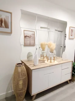 Beliani Senkki 3 Laatikkoa 2 Ovea Vaalea Puu/Valkoinen Forester Store