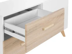 Beliani Senkki 2 Laatikkoa Kaappi Valkoinen/Vaalea Puu Fili Store