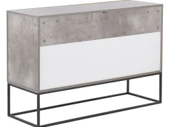 Beliani Senkki 3 Laatikkoa Kaappi Vaaleanharmaa/Vaalea Puu Arietta Discount