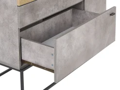 Beliani Senkki 3 Laatikkoa Kaappi Vaaleanharmaa/Vaalea Puu Arietta Discount