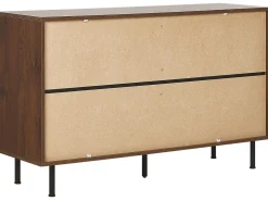 Beliani Senkki 3 Laatikkoa Kaappi Tumma Puu/Harmaa Palmer Discount