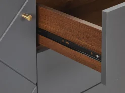 Beliani Senkki 3 Laatikkoa Kaappi Tumma Puu/Harmaa Palmer Discount