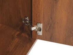 Beliani Senkki 3 Laatikkoa Kaappi Tumma Puu/Harmaa Palmer Discount