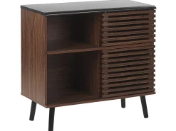 Beliani Senkki 2 Liukuovea 4 Hyllya Tumma Puu Perth Best