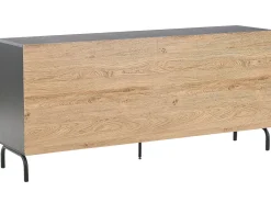 Beliani Senkki 4 Ovea 4 Hyllya Musta/Vaalea Puu Arkley Discount