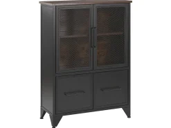 Beliani Senkki 4 Ovea 3 Hyllya Musta/Tumma Puu Vince Cheap