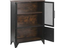 Beliani Senkki 4 Ovea 3 Hyllya Musta/Tumma Puu Vince Cheap