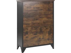 Beliani Senkki 4 Ovea 3 Hyllya Musta/Tumma Puu Vince Cheap