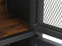 Beliani Senkki 4 Ovea 3 Hyllya Musta/Tumma Puu Vince Cheap