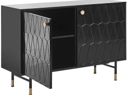 Beliani Senkki 2 Ovea 4 Hyllya Musta Adante Cheap