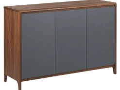 Beliani Senkki 3 Ovea 4 Hyllya Tumma Puu/Harmaa Medfort Flash Sale