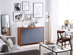 Beliani Senkki 3 Ovea 4 Hyllya Tumma Puu/Harmaa Medfort Flash Sale