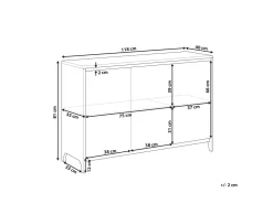 Beliani Senkki 3 Ovea 4 Hyllya Tumma Puu/Harmaa Medfort Flash Sale