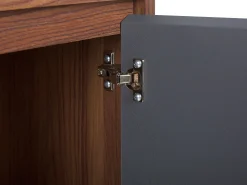 Beliani Senkki 3 Ovea 4 Hyllya Tumma Puu/Harmaa Medfort Flash Sale