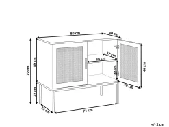 Beliani Senkki 2 Ovea 4 Hyllya Vaalea Puu Pasco Best Sale