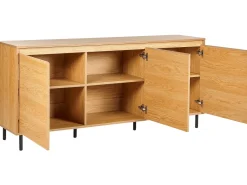 Beliani Senkki 3 Ovea 6 Hyllya Vaalea Puu/Musta Nikea Online