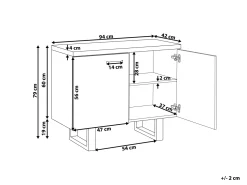 Beliani Senkki 2 Ovea 4 Hyllya Vaalea Puu Timber Discount