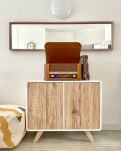 Beliani Senkki 2 Ovea 4 Hyllya Valkoinen/Vaalea Puu Milo Outlet