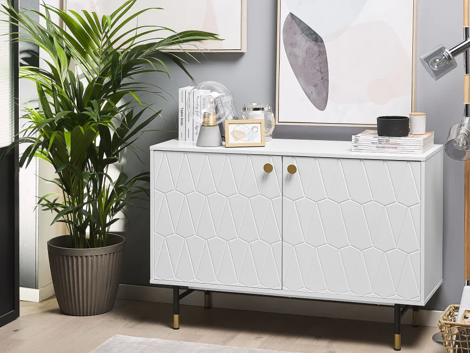 Beliani Senkki 2 Ovea 4 Hyllya Valkoinen Adante Flash Sale