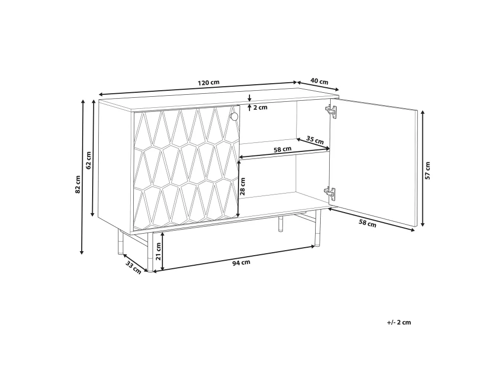 Beliani Senkki 2 Ovea 4 Hyllya Valkoinen Adante Flash Sale