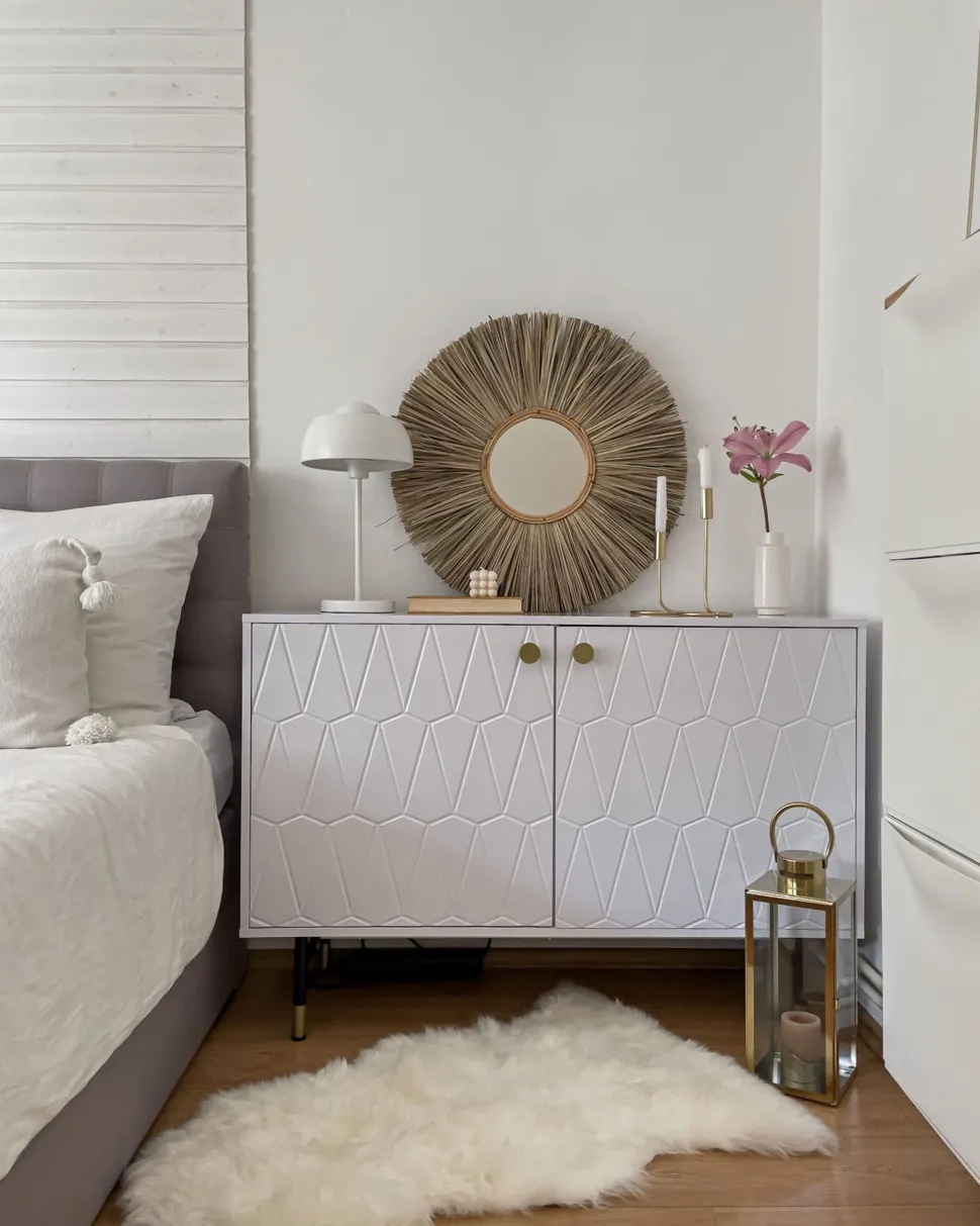 Beliani Senkki 2 Ovea 4 Hyllya Valkoinen Adante Flash Sale