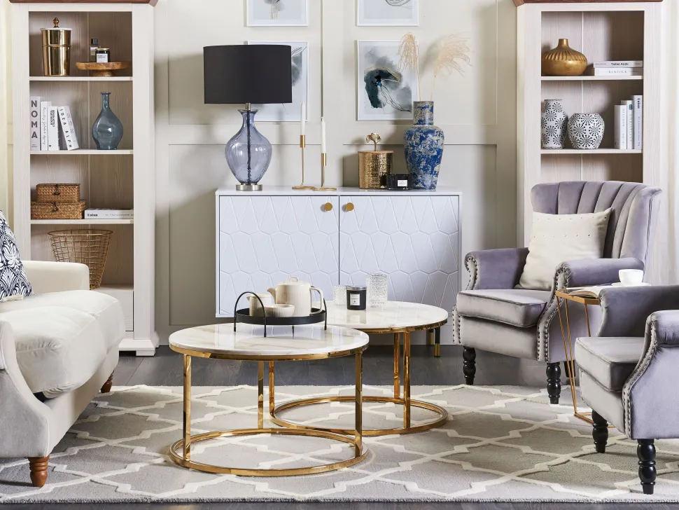 Beliani Senkki 2 Ovea 4 Hyllya Valkoinen Adante Flash Sale