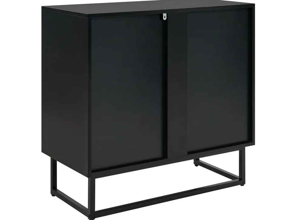 Beliani Senkki 2 Ovea Musta/Vaalea Puu Alaska Outlet