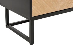 Beliani Senkki 2 Ovea Musta/Vaalea Puu Alaska Outlet