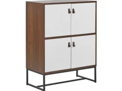 Beliani Senkki 4 Ovea Tumma Puu/Valkoinen Nueva Clearance