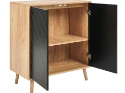 Beliani Senkki 2 Ovea Vaalea Puu/Musta Bristow Shop