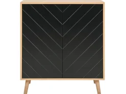 Beliani Senkki 2 Ovea Vaalea Puu/Musta Bristow Shop