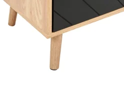 Beliani Senkki 2 Ovea Vaalea Puu/Musta Bristow Shop