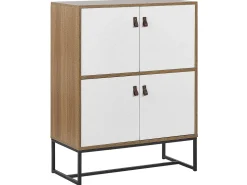 Beliani Senkki 4 Ovea Vaalea Puu/Valkoinen Nueva New