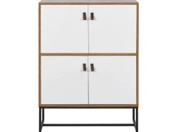 Beliani Senkki 4 Ovea Vaalea Puu/Valkoinen Nueva New