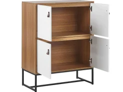 Beliani Senkki 4 Ovea Vaalea Puu/Valkoinen Nueva New