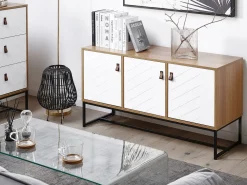 Beliani Senkki 3 Ovea Vaalea Puu/Valkoinen Nueva Cheap