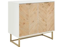 Beliani Senkki 2 Ovea Valkoinen/Vaalea Puu Alaska Sale