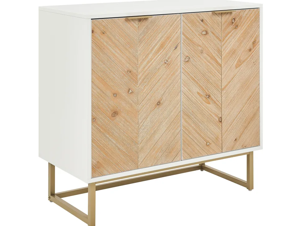 Beliani Senkki 2 Ovea Valkoinen/Vaalea Puu Alaska Sale