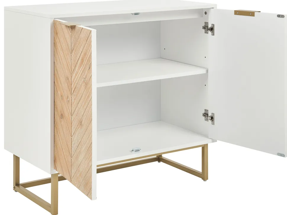 Beliani Senkki 2 Ovea Valkoinen/Vaalea Puu Alaska Sale