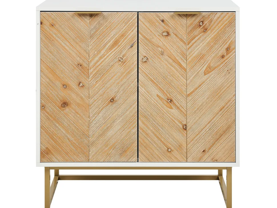 Beliani Senkki 2 Ovea Valkoinen/Vaalea Puu Alaska Sale