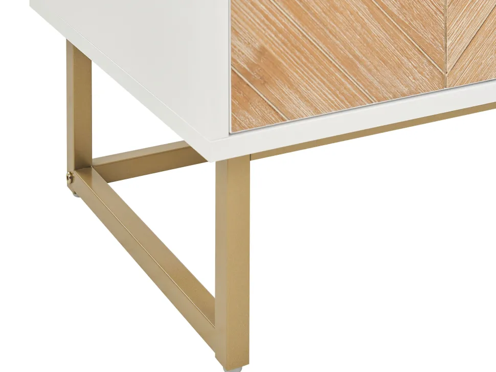 Beliani Senkki 2 Ovea Valkoinen/Vaalea Puu Alaska Sale