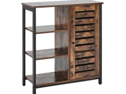 Beliani Senkki Kaappi 3 Hyllya Tumma Puu/Musta Vilseck Shop