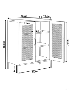Beliani Senkki Teras 2 Ovea 3 Hyllya Valkoinen Wakatipu Store