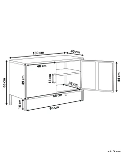 Beliani Senkki Teras 2 Ovea 2 Hyllya Vihrea Uria Fashion